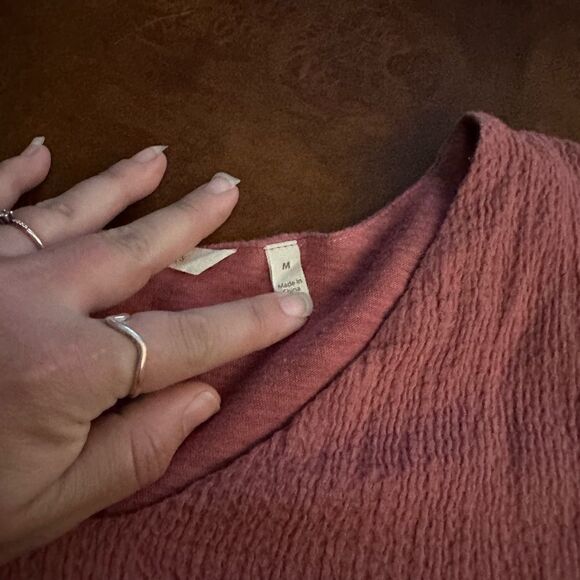 Soft Surroundings Neroli Asymmetrical Hem Tee Red Clay Size Medium - Picture 14 of 14